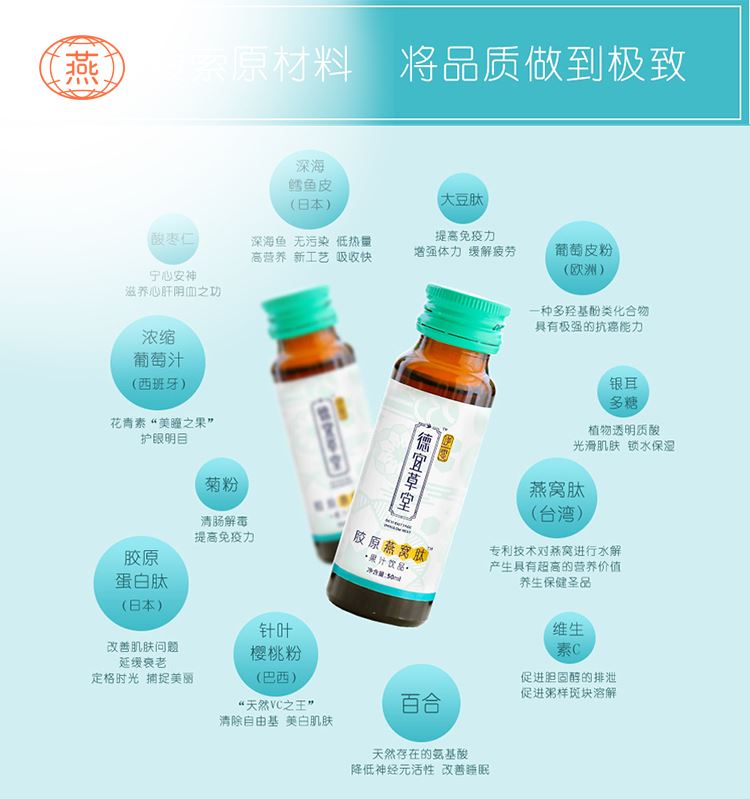 胶原蛋白肽与燕窝肽的区别