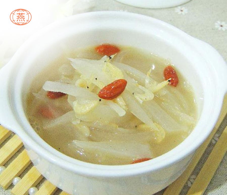 燕窝炖虾皮汤可以吗